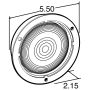 TRUCK-LITE 40222R 40 Series, Incandescent, 4