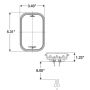 TRUCK-LITE 45032R 45 Series, LED, 3