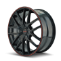 Touren 32608809BR TR60 (3260) GLOSS BLACK WITH RED RING