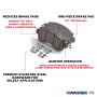Wagner Brake MX986 ThermoQuiet Semi-Metallic Disc Brake Pad Set