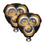 KC HiLiTES 97163 KC FLEX ERA 3 LED 3.5in Combo 2-Light Ditch System Jeep 392/Mojave