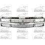 GRILLE CHR/SIL/BLK W/ COMP TYPE HEADLAMP CHEVY C/K P/U 94-02 ; SUBURBAN/BLAZER/TAHOE 99-00