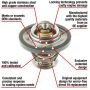 MotoRad 7441-170 Fail-Safe Thermostat-170 Degrees w/ Seal