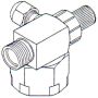 Universal Air Conditioning FT 0024 A/C Refrigerant Hose Fitting -- Steel 90Âº Rotalock Compressor Fitting w/ Svc Port