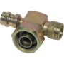 Universal Air Conditioning FT 0168C A/C Refrigerant Hose Fitting -- Steel 90Âº Compressor Fitting w/ Service Port