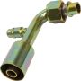 Universal Air Conditioning FT 1323-3SBC A/C Refrigerant Hose Fitting -- Steel 90Âº Female Oring Beadlock Ftg. w/ Svc Port