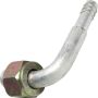Universal Air Conditioning FT 1526C A/C Refrigerant Hose Fitting -- Aluminum 90Âº Female Oring Barb Fitting