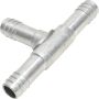 Universal Air Conditioning FT 1604C A/C Refrigerant Hose Fitting -- Aluminum T-Shape Barb Splicer Fitting