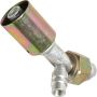 Universal Air Conditioning FT 3133C A/C Refrigerant Hose Fitting -- Alum. 45Âº Female Oring Beadlock Ftg. w/ Svc Port