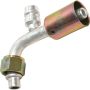 Universal Air Conditioning FT 3223C A/C Refrigerant Hose Fitting -- Alum. 90Âº Female Oring Beadlock Ftg. w/ Svc Port