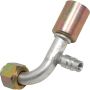 Universal Air Conditioning FT 3233C A/C Refrigerant Hose Fitting -- Alum. 90Âº Female Oring Beadlock Ftg. w/ Svc Port