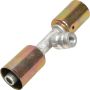 Universal Air Conditioning FT 6023C A/C Refrigerant Hose Fitting -- Aluminum Straight Beadlock Splicer w/ Service Port