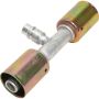 Universal Air Conditioning FT 6033C A/C Refrigerant Hose Fitting -- Aluminum Straight Beadlock Splicer w/ Service Port