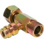 Universal Air Conditioning FT 6302C A/C Refrigerant Hose Fitting -- Steel Straight Compressor Fitting w/ Service Port