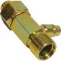 Universal Air Conditioning FT 6303C A/C Refrigerant Hose Fitting -- Steel Straight Compressor Fitting w/ Service Port