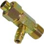 Universal Air Conditioning FT 6303C A/C Refrigerant Hose Fitting -- Steel Straight Compressor Fitting w/ Service Port