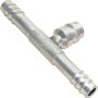 Universal Air Conditioning FT 7049C A/C Refrigerant Hose Fitting -- Aluminum Straight Barb Splicer w/ Service Port
