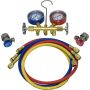 Universal Air Conditioning TO 1686C A/C Repair Tool -- Brass Manifold Gauge Hose and Coupler Set