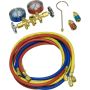Universal Air Conditioning TO 1694C A/C Repair Tool -- Brass Manifold Gauge Hose and Coupler Set