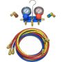 Universal Air Conditioning TO 1698C A/C Repair Tool -- Aluminium Manifold Gauge Hose and Coupler Set