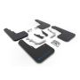 Rally Armor MF65-UR-BLK/BL Black Mud Flap/Blue Logo