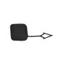 REAR BUMPER TOW HOOK COVER; SATIN BLACK VOLKSWAGEN TIGUAN 18-21