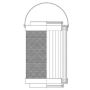 WIX FILTER C19A25GV WIX INDUSTRIAL HYDRAULICS Cartridge Hydraulic Metal Canister Filter