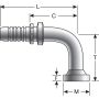 GATES G20315-1612 Code 61 O-Ring Flange - 90 Bent Tube (GlobalSpiral)