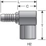 GATES G20845-1212 Female British Standard Parallel Pipe O-Ring Swivel - 90 Block (GlobalSpiral)