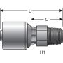 GATES G25100-0408 Male Pipe (NPTF - 30 Cone Seat) (MegaCrimp)