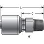 GATES G25100-0604 Male Pipe (NPTF - 30 Cone Seat) (MegaCrimp)