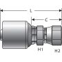 GATES G25932-0606 Female Japanese Inverted Flare Parallel Threads (MegaCrimp)