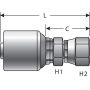 GATES G25932-0808 Female Japanese Inverted Flare Parallel Threads (MegaCrimp)