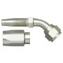 GATES G34211-1010 Dual Seat Female JIC 37/SAE 45 Flare Swivel - 45 Bent Tube - Steel
