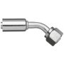 GATES G47591-0606 Female SAE Tube O-Ring Nut Swivel - 45 Bent Tube - Aluminum (PolarSeal II ACB)