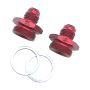 Russell 640220 Performance -6 AN Carb Adapter Fittings (2 pcs.) (Red)