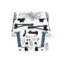 Superlift K165KG 17-19 Ford F-250 SD 4WD 4in King Rad. Arm Lift Kit w/King FR Coils & Rear Reservoir Shocks