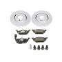 PowerStop ESK839 Genuine Geomet Coated Rotors, ECE-R90 Brake Pads + Hardware Kit