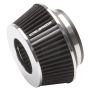 EDELBROCK EDE43610 Pro-Flo Air Filter Cone 3.70 Tall Black/Chrome