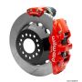 Wilwood 140-15846-R Narrow Superlite 4R Rear P-Brk Kit AERO4 14in Rotor Big Ford New Style 2.5in Off - Red