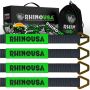 Rhino USA RNO-AXLESTRAPS Axle Tie Down Straps (4-Pack) 2In X 38In - Black