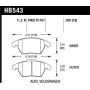 Hawk 06-11 Audi A3 2.0L Base Front ER-1 Brake Pads