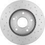 Brembo KTX0143 Brembo ceramic brake pad and Xtra vented drilled brake disc kit