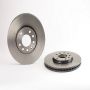 Brembo KT00802 Brembo ceramic brake pad and UV coated vented  brake disc kit
