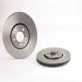 Brembo KT00A04 Brembo ceramic brake pad and UV coated vented  brake disc kit