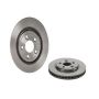 Brembo KT00574 Brembo ceramic brake pad and UV coated vented  brake disc kit