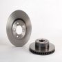 Brembo KT00A92 Brembo ceramic brake pad and UV coated vented  brake disc kit