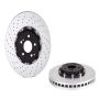 Brembo 09.9764.23 Premium Floating Two Piece UV Coated Vented Drilled And Slotted Brake Rotor