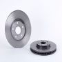 Brembo KT00418 Brembo ceramic brake pad and UV coated vented  brake disc kit