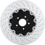 Brembo 09.A187.13 Premium Floating Two Piece UV Coated Vented Drilled And Slotted Brake Rotor